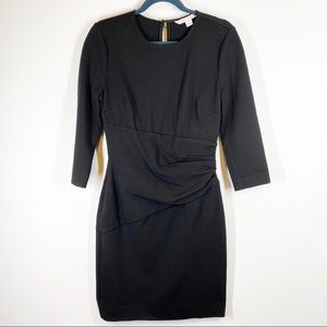 Diane Von Furstenberg Glennie Ruched 3/4 Sleeve Dress